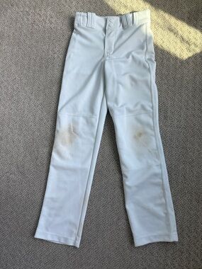 Kids White Athletic Baseball Pants